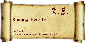 Kempny Evelin névjegykártya